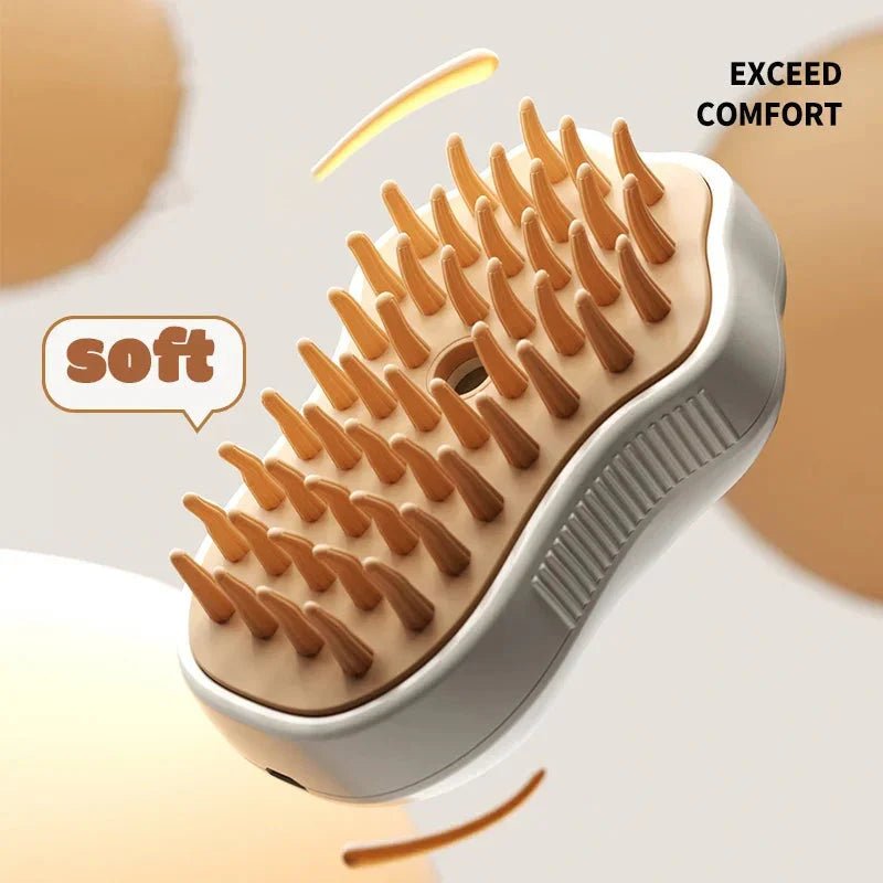 Electric Cat Steam Brush – 3 - In - 1 Pet Grooming Comb with Water Spray for Cats and Dogs, USB Rechargeable - Mi tienda