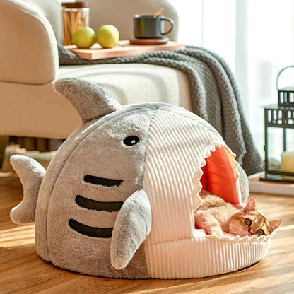 Luxury Plush Shark Pet Bed - Mi tienda